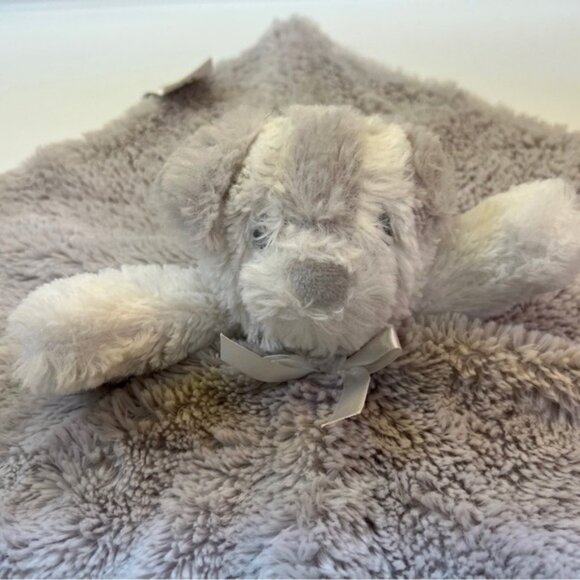 Blankets And Beyond Soft Grey White Bear Lovey Security Blanket Plush - Picture 3 of 8
